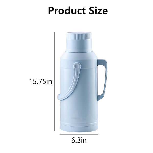 LIYONG 3200Ml Sky Blue Household Insulated Thermos With Glass Inner